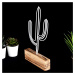 Hanah Home Kovová dekorace Cactus Mini 24 cm bílá