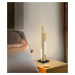 WOFI Stolní lampa Catania 1x 10,5W LED 1100lm 3000K černá + dřevo 8032-406