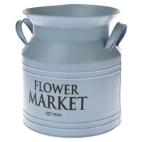Modrý kovový květináč Dakls Flower Market, ø 20 cm