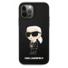 Karl Lagerfeld Liquid Silicone Ikonik NFT zadní kryt pro iPhone 12/12 Pro černý