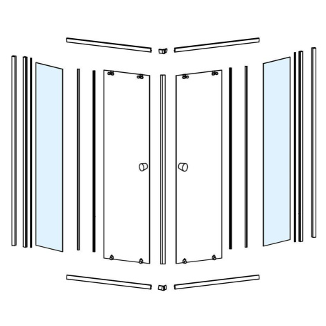 Aqualine Sklo pro HLF808Y, pevná část NDHLF808Y-1