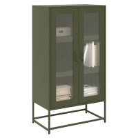 vidaXL Skříň highboard olivově zelená 68x39x123 cm ocel