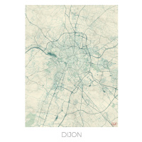 Mapa Dijon, Hubert Roguski, 30 × 40 cm