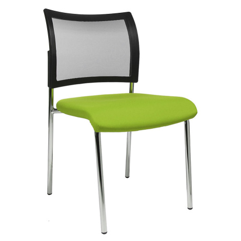 Topstar Židle pro návštěvy, stohovací, 4 nohy, síťované opěradlo, bal.j. 2 ks, světle zelená