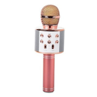 Verk 01377 Karaoke Bluetooth mikrofon, 1800mAh, světle růžový