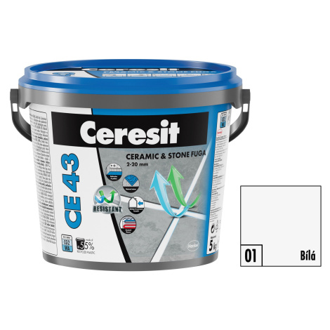 Ceresit Spárovací hmota CE 43 Grand'Elit Bílá, 5 kg