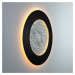 Holländer Nástěnné svítidlo LED Luna Pietra, hnědočerná/stříbrná, Ø 80 cm