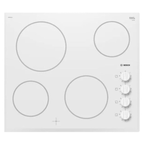 Sklokeramická varná deska Bosch, 4 zóny, 60cm, U-fazeta, bílá