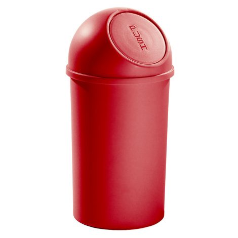 helit Samozavírací nádoba na odpadky z plastu, objem 25 l, v x Ø 615 x 315 mm, červená, bal.j. 3