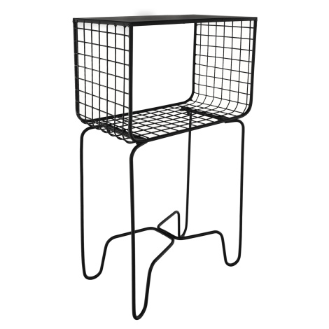 Kovový odkládací stolek, černá, LONIO Tempo Kondela
