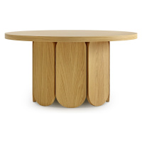 Kulatý konferenční stolek s deskou v dubovém dekoru v přírodní barvě 78x78 cm Soft – Woodman