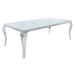 LuxD Jídelní stůl Rococo 200 cm bílá / stříbrná