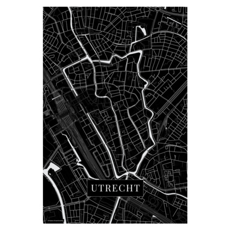 Mapa Utrecht black, 26.7 × 40 cm