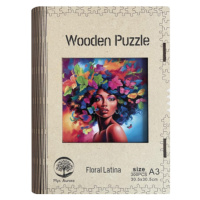 Dřevěné puzzle Květinová dívka A3