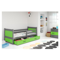 Dětská postel RICO 80x190 cm Zelená Šedá