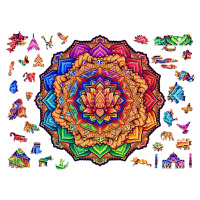Prémiové dřevěné puzzle pro dospělé Mandala Lotosový květ XXL 400 el