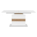 Jídelní stůl rozkládací bílá světlé dřevo 160/200x90 cm SANTANA, 144745