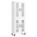 vidaXL Skříň highboard lesklá bílá 69,5 x 34 x 180 cm kompozitní dřevo