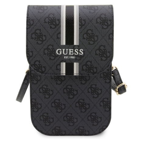 Taška Guess PU 4G Printed Stripes Phone Bag, černá