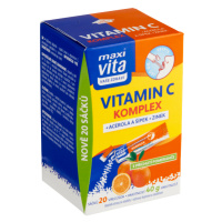 Maxi Vita Vaše Zdraví Vitamin C komplex + acerola a šípek + zinek s příchutí pomeranče 20 sáčků 