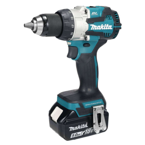 Makita Nářadí - 18V AKU vrtací šroubovák s příklepem, 2x aku 5,0 Ah, nabíječka DHP489RTJ