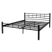Černá kovová dvoulůžková postel s roštem 140x200 cm K70 – Kalune Design