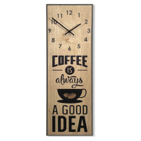Moderní dřevěné kuchyňské hodiny Coffee Idea