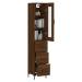 vidaXL Skříň highboard hnědý dub 34,5 x 34 x 180 cm kompozitní dřevo