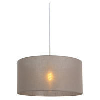 Venkovská závěsná lampa bílá s odstínem taupe 50 cm - Combi 1