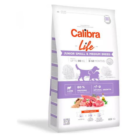 Calibra Dog Life Junior Small & Medium Breed Lamb 2,5 kg