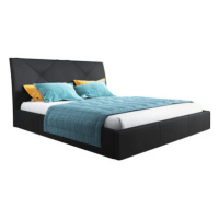 Čalouněná postel KARO rozměr 140x200 cm Černá eko-kůže