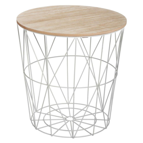 DekorStyle Odkládací stolek Kumi 41 cm hnědý