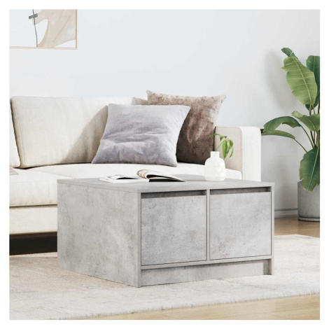 vidaXL Konferenční stolek se zásuvkami Betonová šedá 70,5x70x40 cm