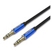 Vention Cotton Braided 3.5mm Male to Male Audio Cable 3m Blue Aluminum Alloy Type