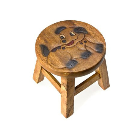 Dřevěná dětská stolička - PEJSEK SMĚJÍCÍ AK Trading