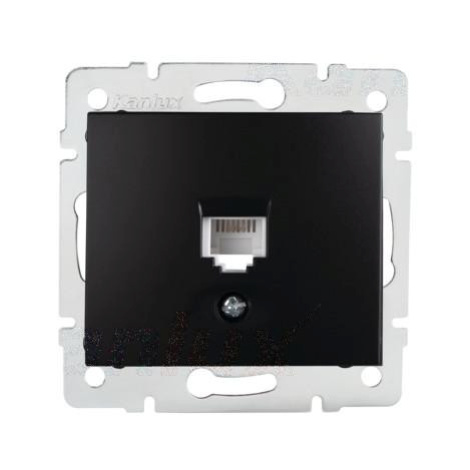 Kanlux 36621 DOMO   Datová zásuvka (RJ45Cat 6 Jack) - černá matná