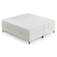 Krémová boxspring postel s úložným prostorem 200x200 cm Araya – Maison de Rêve