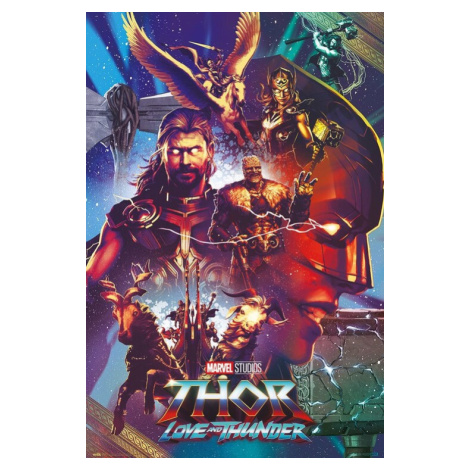 Plakát, Obraz - Thor - Love and Thunder, (61 x 91.5 cm)