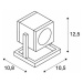 SLV BIG WHITE CUBIX 1, venkovní stojací lampa, jedna žárovka, QPAR51, IP44, hranatá, antracit, ú