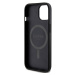 Zadní kryt Guess PU Leather 4G Colored Ring MagSafe pro Apple iPhone 15, černá
