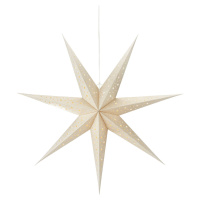 Markslöjd LED závěsná hvězda prázdná, na baterie, časovač Ø 75cm, zlatá barva
