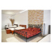 Kovová postel Ronda Rozměr: 160x200 cm, barva kovu: 2B zelená stříbrná pat.