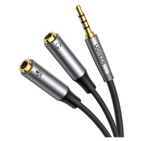 UGREEN AV192 Audio rozbočovač AUX kabel mini jack 3,5 mm (samec) na sluchátka + mikrofon (samice