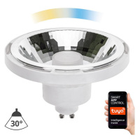 LED Stmívatelná žárovka AR111 GU10/10W/230V 3000-6500K Wi-Fi Tuya 30° bílá