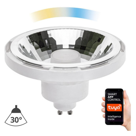 LED Stmívatelná žárovka AR111 GU10/10W/230V 3000-6500K Wi-Fi Tuya 30° bílá Donoci