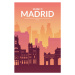 Ilustrace Madrid, Spain famous cityscape view background., Chuhail, 26.7 × 40 cm