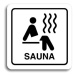 Accept Piktogram "sauna III" (80 × 80 mm) (bílá tabulka - černý tisk)