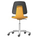 bimos Pracovní otočná židle LABSIT, pět noh s kolečky, sedák Supertec, oranžová barva