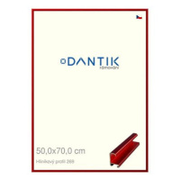 DANTIK rámeček 50 × 70, ALU profil 7269 Červený Trumalin broušený plexi čiré