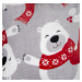 Vánoční deka z mikrovlákna WINTER FELLOWS šedá 150x200 cm